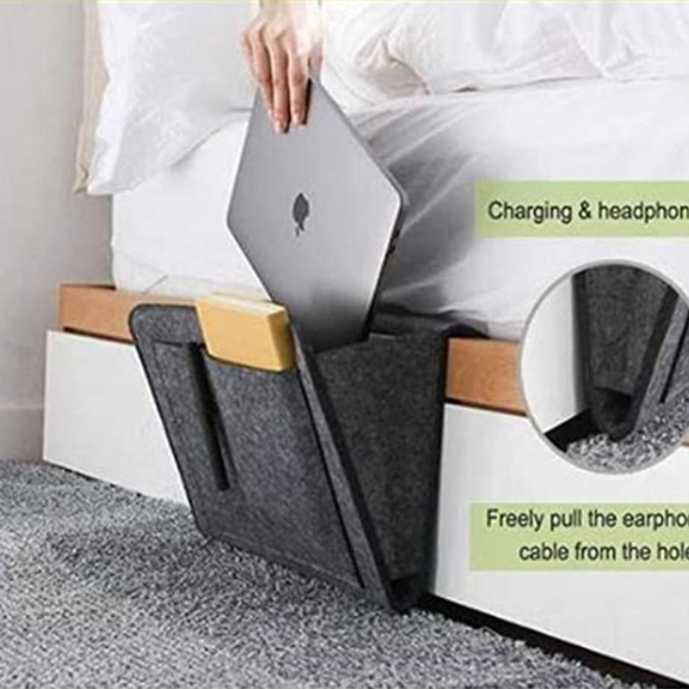 Black Felt Couch/Bedside Caddy